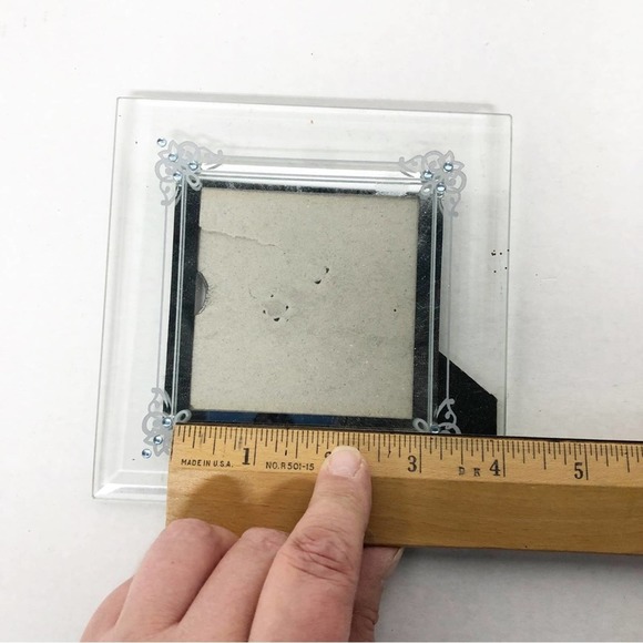Vintage Home Decor Glass and Crystal Gem Picture Photo Frame - Picture 6 of 6